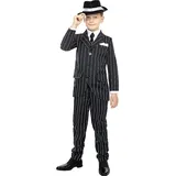 Funidelia | Gangster 20er Jahre Kostüm schwarz für Jungen Größe 7-9 Jahre 20er Jahre, Kabarett, Charleston, Jahrzehnte - Farben: Bunt, Zubehör für Kostüm - Lustige Kostüme für Deine Partys