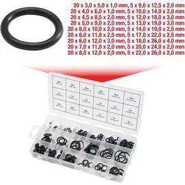 KS Tools Sortiment O-Ringe, innen Ø 3-22mm, 225-tlg., O-Ring-Set 3-22 mm