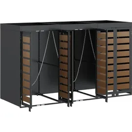 vidaXL Mülltonnenbox 2,04 x 1,22 m Anthrazit