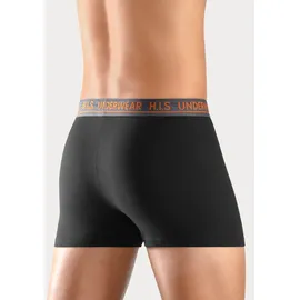 H.I.S. Boxershorts unifarben schwarz S 4er Pack