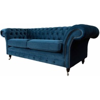 JVmoebel Chesterfield-Sofa, Chesterfield Sofa Wohnzimmer Klassisch Design Sofas Couch blau