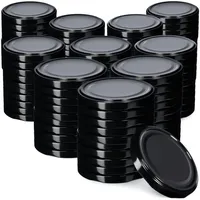 Kadax 100er Set Schraubdeckel Ø 66 mm in Schwarz – Ersatzdeckel für Einmachgläser & Vorratsgläser, luftdicht & auslaufsicher