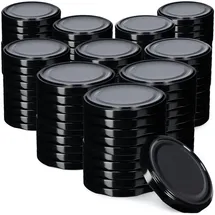 Kadax 100er Set Schraubdeckel Ø 66 mm in Schwarz – Ersatzdeckel für Einmachgläser & Vorratsgläser, luftdicht & auslaufsicher