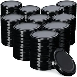 Kadax 100er Set Schraubdeckel Ø 66 mm in Schwarz – Ersatzdeckel für Einmachgläser & Vorratsgläser, luftdicht & auslaufsicher