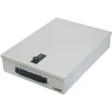 HMF 1413-07 Dokumentenkassette mit Zahlenschloss, DIN A4, 37,5 x 26,5 x 8 cm, Lichtgrau