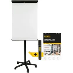 Bi-Office Rahmenloses mobiles magnetisches Flipchart, 70 x 100 cm