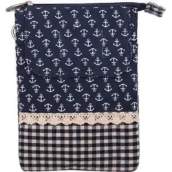 Patchwork Handtasche Umhängetasche (Navy 079)