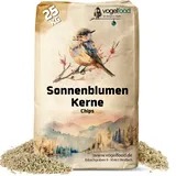 Vogelfood Sonnenblumenkerne geschält gebrochen 25 kg Bruch Vogelfutter Wildvogelfutter Winterfutter Streufutter Sommer und Winter Ideal für Jungtiere ganzjährig geschälte gehackt