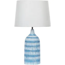 Tischlampe blau 66 cm Trommelform GEORGINA