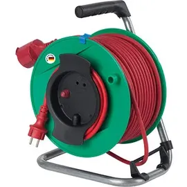 as - Schwabe as-Schwabe 12236 Kabeltrommel 25.00m Rot Schutzkontakt-Gummi-Stecker