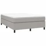 vidaXL Boxspringbett Hellgrau 140x200 cm Stoff1396661