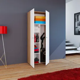 VCM Vandol Waschmaschinenschrank 70 x 178 x 40 cm Weiß