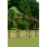 Stabiler Gartenpavillon Rost Metall Ø 250cm Pavillon Eisen Rankpavillon