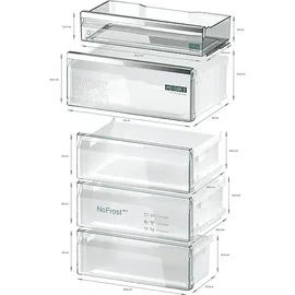 Siemens iQ500 KG49NAIBT Kühl-Gefrierkombination (440 l, 2030 mm hoch, Edelstahl)