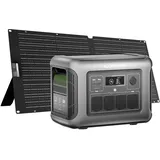 ALLPOWERS R1500 LITE Solar Generator mit 100W Solarpanel, Tragbare Power Station 1056Wh LFP Batterie Backup mit 4 1600W AC Ausgängen, Schnellladung Ideal für Camping Notfälle RV