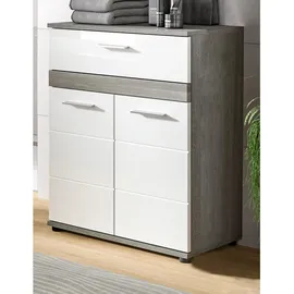 inn.furn Bailey Badkommode 71x79x31 cm Weiß Grau