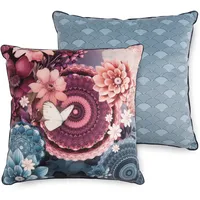 HIP Dekokissen "Asher", bunt (multi), B:48cm H:7cm L:48cm Ø:48cm, Polyester, Samt, Dekokissen_Sitzkissen_Kissenhüllen, Mandala