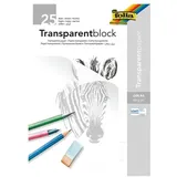 folia Transparentpapier 80 g/m2 transparentweiß A4 25 Blatt weiß, 21x30 cm