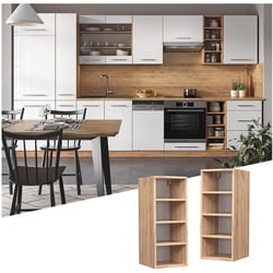 Vicco Regalhängeschrank Küchenschrank Küchenmöbel Fame-Line Eiche modern 30 cm Küche Hängeschrank Einbauküche Einlegeboden Küchenzeile Regal Aufbewahrung
