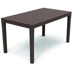 Gartentisch Outdoortisch Campingtisch Mokka 138x80x72cm Holz-Optik