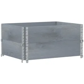 vidaXL Paletten-Aufsatzrahmen 80 x 60 cm Grau