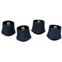 Siena Garden Fußkappe 4er-Set höhenverstellbar Ø 25 mm schwarz