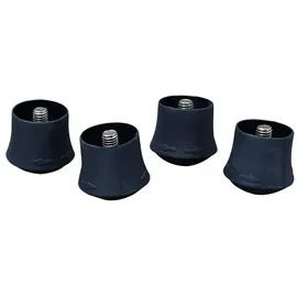 Siena Garden Fußkappe 4er-Set höhenverstellbar Ø 25 mm schwarz
