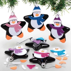 Pinguin-Weihnachtskugeln Bastelset (pro Set 6) Bastelaktivitäten zu Weihnachten