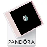 Pandora Moments Petrolfarbener Pavé-Clip Sterling Silber, Cubic Zirconia 791817MCZ