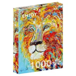 ENJOY Puzzle Puzzle ENJOY-1416 - Bunter Löwe, Puzzle, 1000 Teile, 1000 Puzzleteile bunt