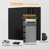 Balkonkraftwerk mit Speicher inkl. Anker SOLIX Solarbank 2 Pro,JA Solar 1760W Full Black Glas-Glas Solarmodule, mit BP1600 Erweiterungsakku und Smarter Zähler