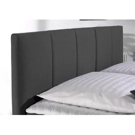 Home Affaire Boxspringbett HOME AFFAIRE "Portland", grau (anthrazit), B:108cm L:216cm, Strukturstoff-Bezug (100% Polyester), , Komplettbetten, Boxspringbett, in 3 Breiten, 3 Matratzenarten und 2 Härtegraden, incl. Topper