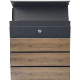 Hti-Living Amin Grau inkl. Zeitungsfach