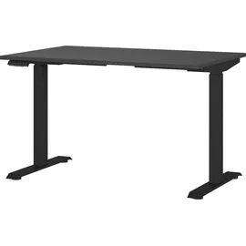 Germania Schreibtisch GERMANIA "Lemont", grau (graphit, schwarz, graphit), B:120cm H:72cm T:80cm, Tische, Schreibtisch, Elektrisch höhenverstellbarer Schreibtisch