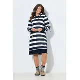 laurasøn Midikleid Marine/Weiß 40-42