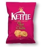 Kettle Chips Thai Sweet Chili 10 x 130 g Tüten, hand-frittierte Kessel-Chips, knusprige Kartoffelchips mit dem Geschmack von exotischen Gewürzen, feurigem Chili und leichter Süße für den Abend