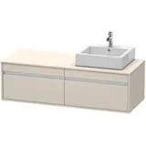 Duravit Waschtischunterschrank 2 Auszüge 140 x 42,6 x 55 cm Taupe Matt