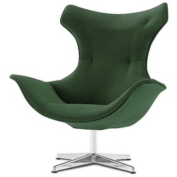 JVmoebel Sessel, Sessel Club Lounge Designer Stuhl Polster Sofa 1 Sitzer Relax Drehbar Fernseh grün