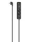 Hama Steckdosenleiste 2-fach USB-C/A 65W PD Schalter 1,4 m Schwarz/Grau