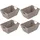 mDesign Flechtkorb Aufbewahrungskorb 31 x 15 x 31 cm grau