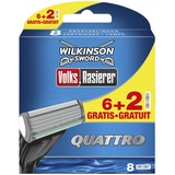 Wilkinson Sword Quattro Herren Rasierklingen Volksrasierer, 6 + 2 St