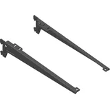 Element System 18133-00055 Winkelträger Regalträger 1-reihig / 2 Stück / 5 Abmessungen / 3 Farben/L = 33 cm/schwarz/für Holzböden/Wandschiene