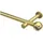 Interdeco Gardinenstange Prestige Luino, Ø 20 mm, 1-läufig, Fixmaß, kürzbar, Wandmontage, Deckenmontage, Metall, Messing-Optik goldfarben Ø 20 mm x 240 cm