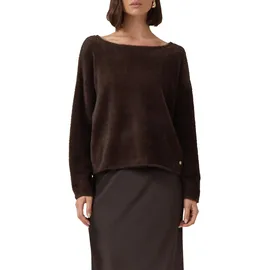 s.Oliver Flauschiger Relaxed-Fit-Pullover mit U-Boot-Ausschnitt Braun 38