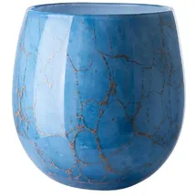 Fink Kerzenhalter Vase oder Windlicht Cosmic Opalglas Blau (22cm)