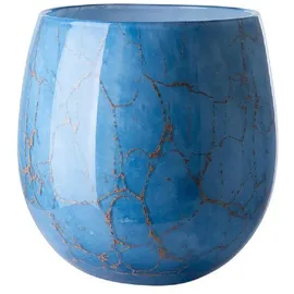 Fink Kerzenhalter Vase oder Windlicht Cosmic Opalglas Blau (22cm)
