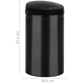vidaXL Automatischer Sensor-Mülleimer 40 l Schwarz