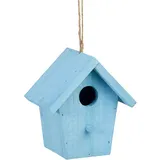 Relaxdays Deko Vogelhaus Hellblau