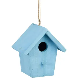Relaxdays Deko Vogelhaus Hellblau