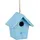 Relaxdays Deko Vogelhaus Hellblau